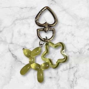 Yellow Balloon Dog and Star Keychain